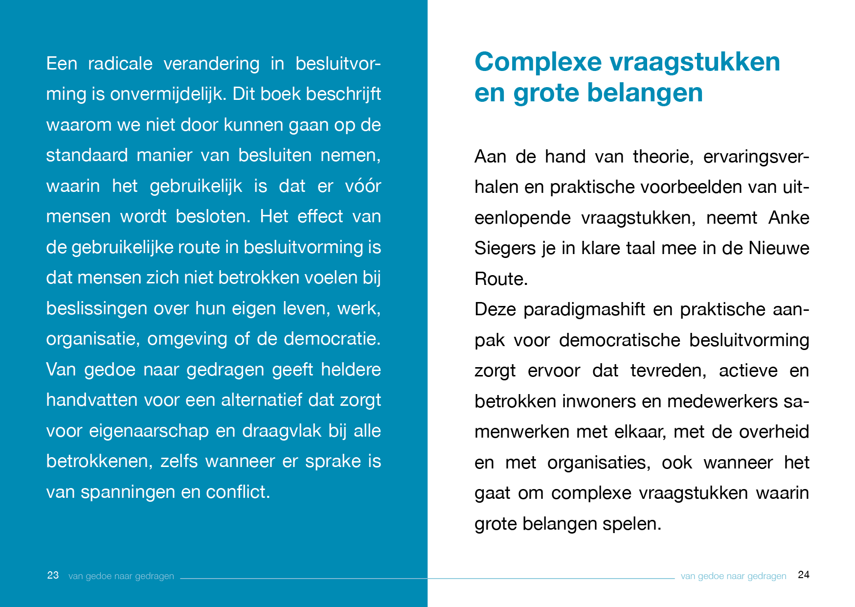 Miniboekje Van gedoe naar gedragen — binnenzijde